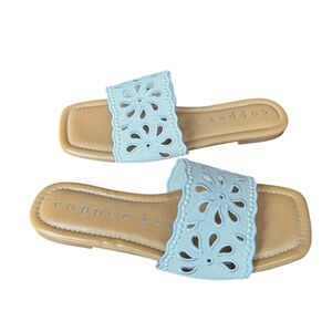 Copper Key Floral Sandals Size 8.5M